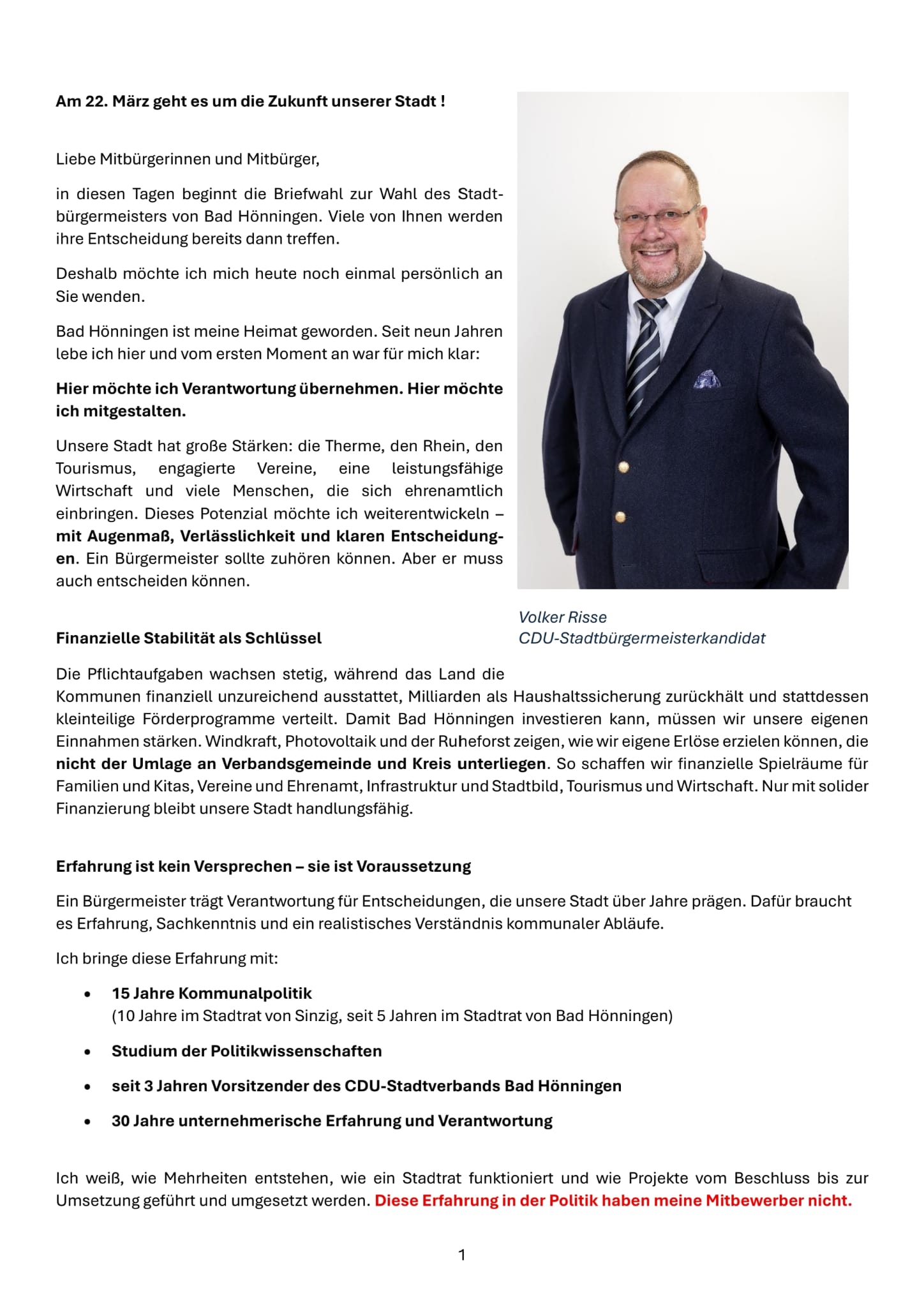Wahlkampfflyer 2